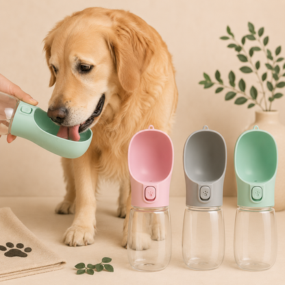Portable Dog Water Bottle — Leakproof Travel Feeder for Dogs & Cats