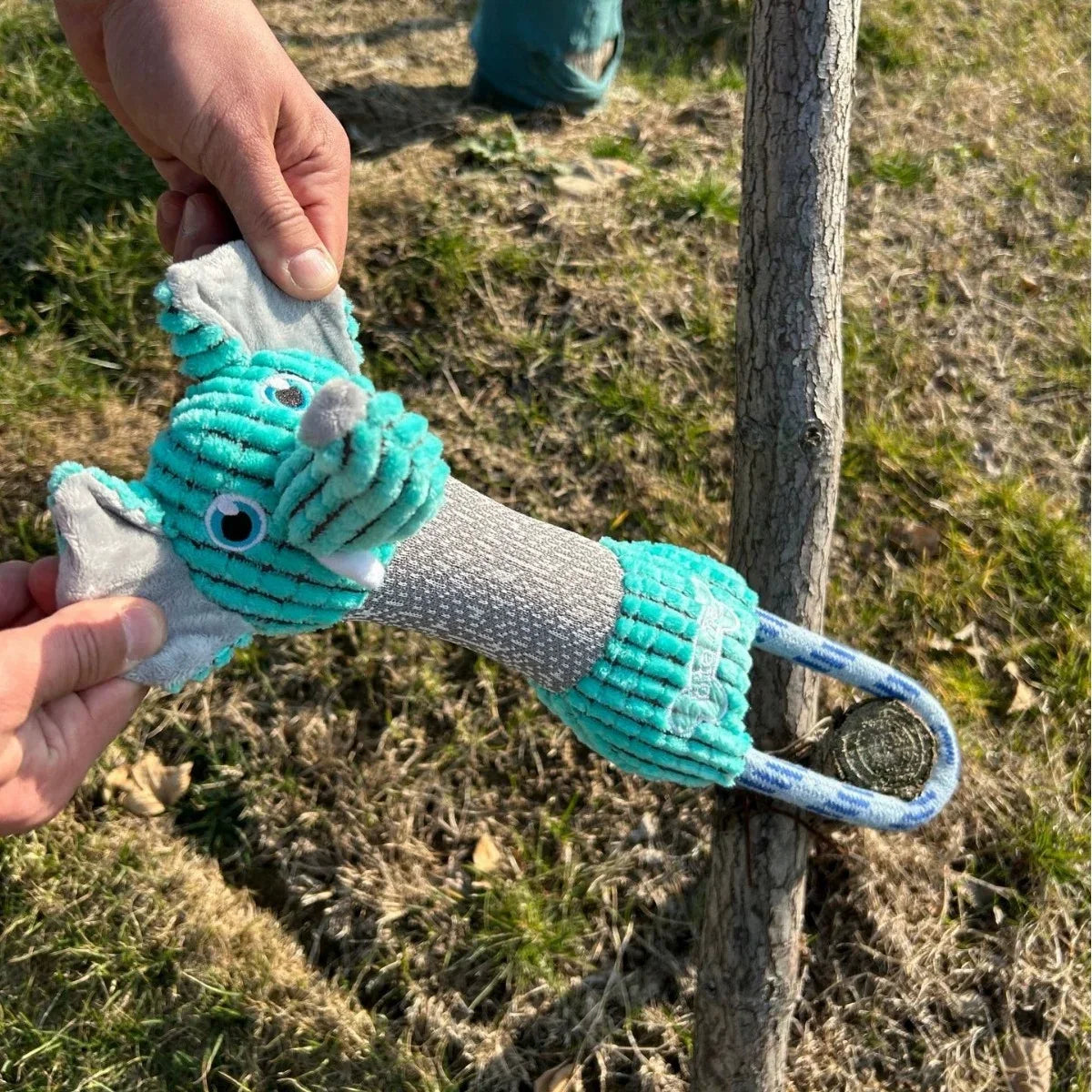 Corduroy Squeaky Dog Toy — Bite-Resistant Animal Chew Toy
