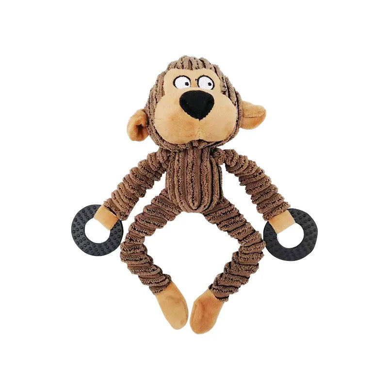 Plush Stuffed Squeaky Dog Toy — Soft Animal Characters for All Breeds