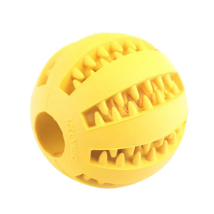 Rubber Chew Ball for Dogs — Treat Dispensing Dental Toy