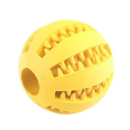 Rubber Chew Ball for Dogs — Treat Dispensing Dental Toy