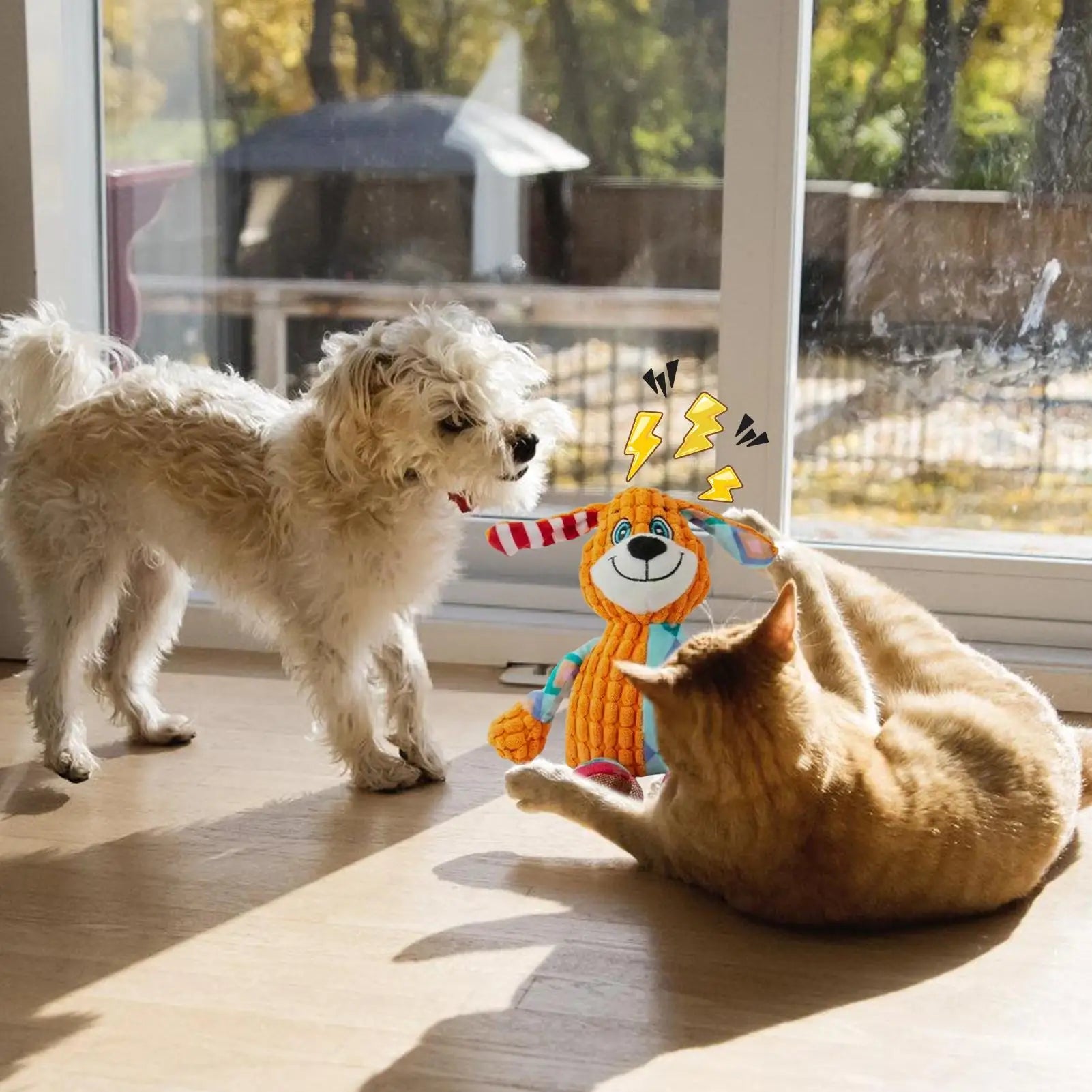 Plush Squeaky Dog Toy — Soft Stuffed Animal for Small & Medium Dogs