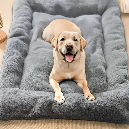 Extra Large Plush Dog Bed — Super Soft Crate Mat for Large Dogs