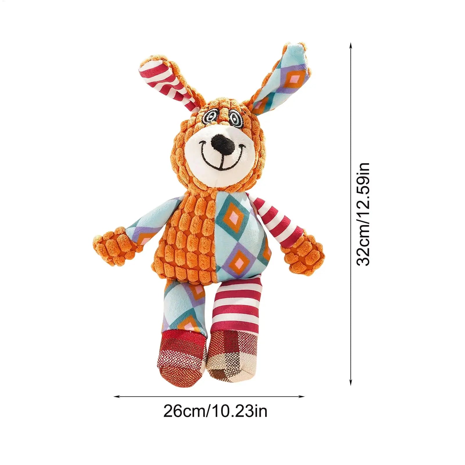 Plush Squeaky Dog Toy — Soft Stuffed Animal for Small & Medium Dogs