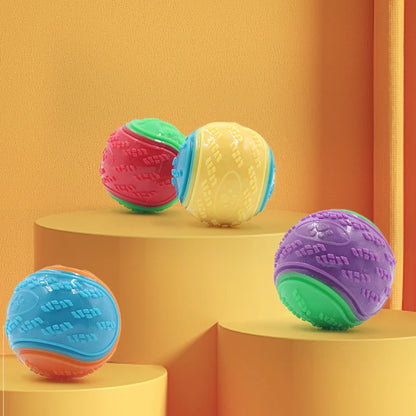 Squeaky TPR Dog Ball — Soft Chew Toy for Teeth Cleaning & Play