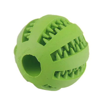 Rubber Chew Ball for Dogs — Treat Dispensing Dental Toy