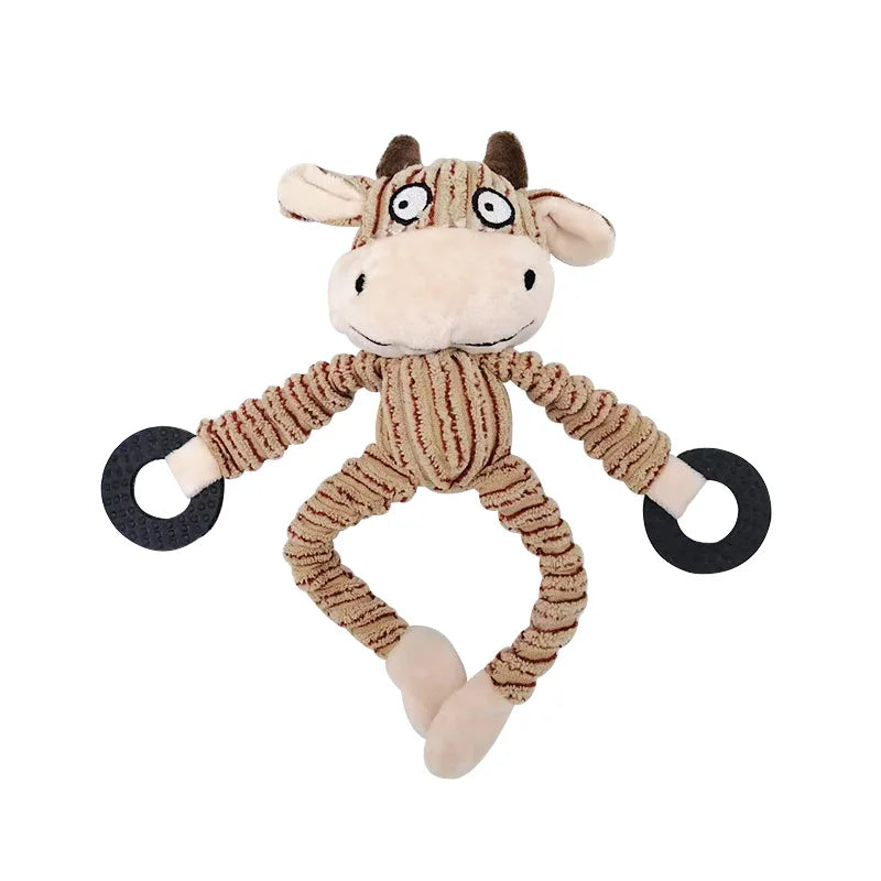 Plush Stuffed Squeaky Dog Toy — Soft Animal Characters for All Breeds
