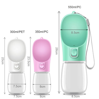 Portable Dog Water Bottle — Leakproof Travel Feeder for Dogs & Cats