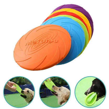 Silicone Flying Disc Dog Toy — Flexible Frisbee for Outdoor Play