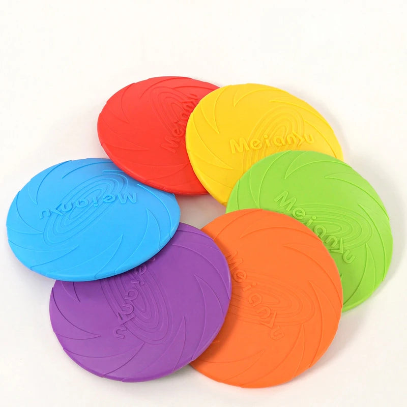 Silicone Flying Disc Dog Toy — Flexible Frisbee for Outdoor Play