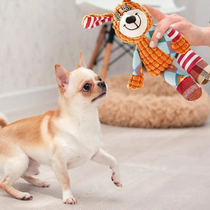 Plush Squeaky Dog Toy — Soft Stuffed Animal for Small & Medium Dogs