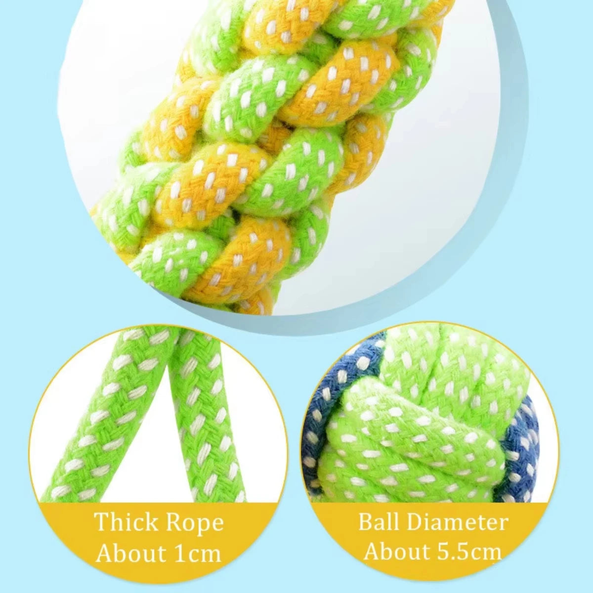 Cotton Rope Dog Toys — Interactive Chew & Tug Set for All Breeds