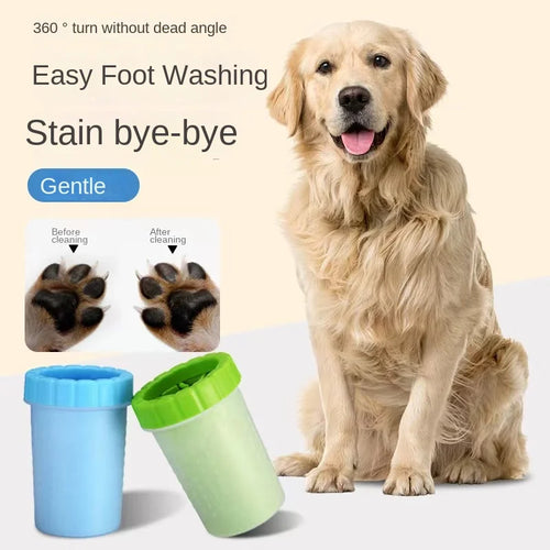 Portable Paw Cleaner Cup — Soft Bristle Foot Wash for Dogs