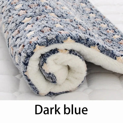 Flannel Dog Sleeping Mat — Soft Washable Blanket Bed for All Seasons