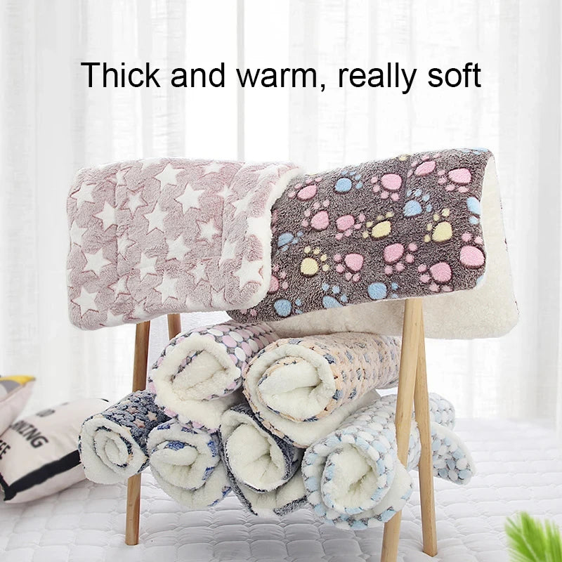 Flannel Dog Sleeping Mat — Soft Washable Blanket Bed for All Seasons