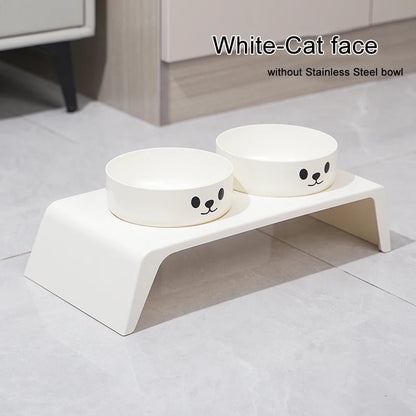 Elevated Double Bowl Stand — Raised Stainless Steel Feeder for Dogs & Cats