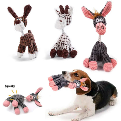 Plush Stuffed Squeaky Dog Toy — Soft Animal Characters for All Breeds