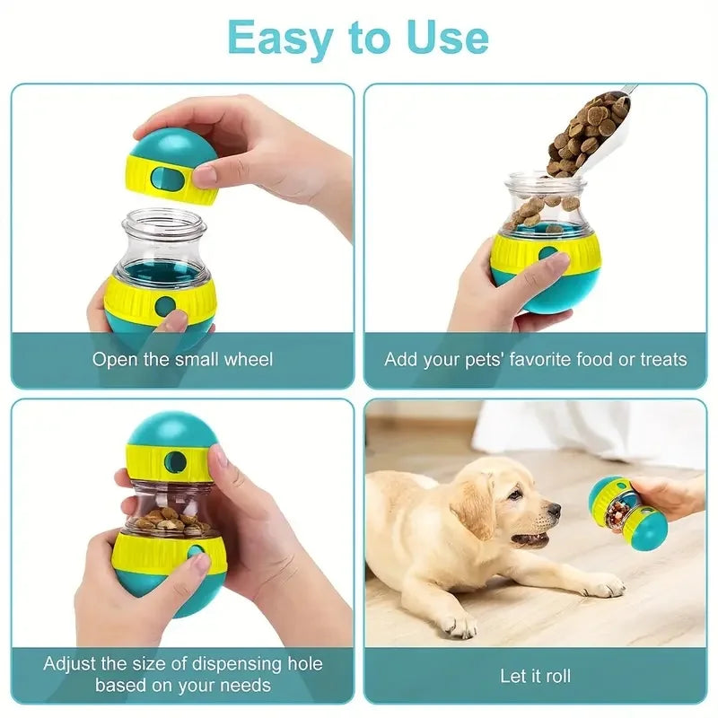 Interactive Treat Dispenser Ball — Slow Feeder Puzzle Toy for Dogs