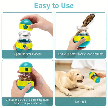 Interactive Treat Dispenser Ball — Slow Feeder Puzzle Toy for Dogs
