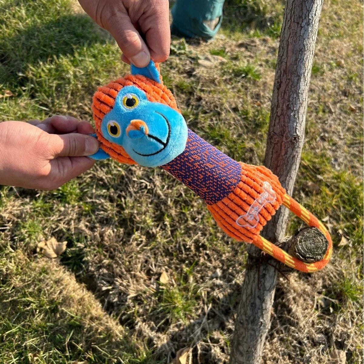 Corduroy Squeaky Dog Toy — Bite-Resistant Animal Chew Toy