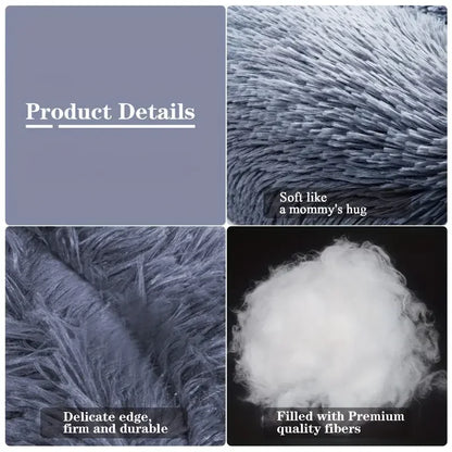 Round Plush Dog Bed — Washable Calming Nest for Small & Medium Dogs