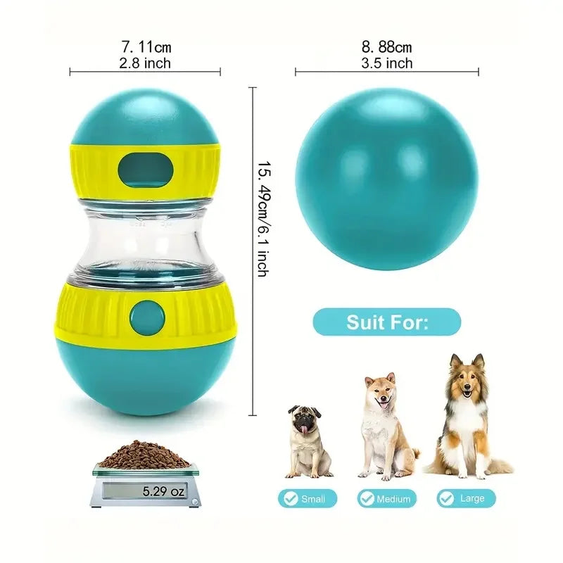 Interactive Treat Dispenser Ball — Slow Feeder Puzzle Toy for Dogs