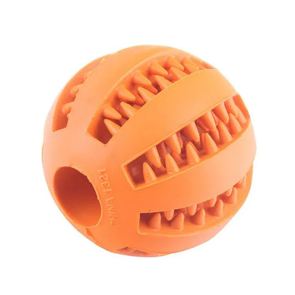 Rubber Chew Ball for Dogs — Treat Dispensing Dental Toy