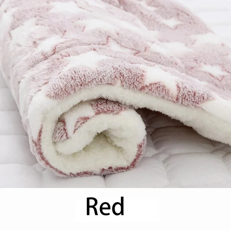 Flannel Dog Sleeping Mat — Soft Washable Blanket Bed for All Seasons