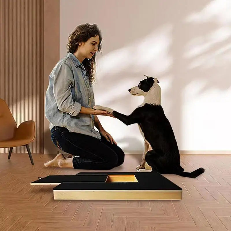 Wooden Dog Nail Scratch Board — Adjustable Self-Filing Grooming Tool
