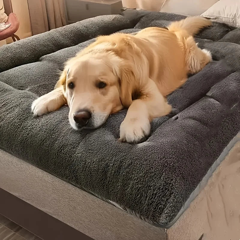 Extra Large Plush Dog Bed — Super Soft Crate Mat for Large Dogs