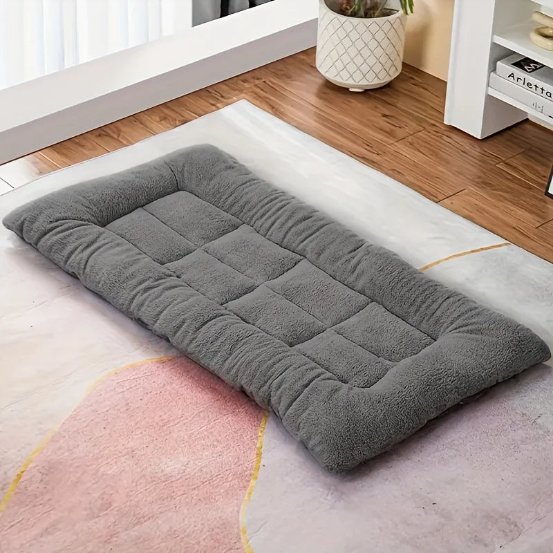 Extra Large Plush Dog Bed — Super Soft Crate Mat for Large Dogs