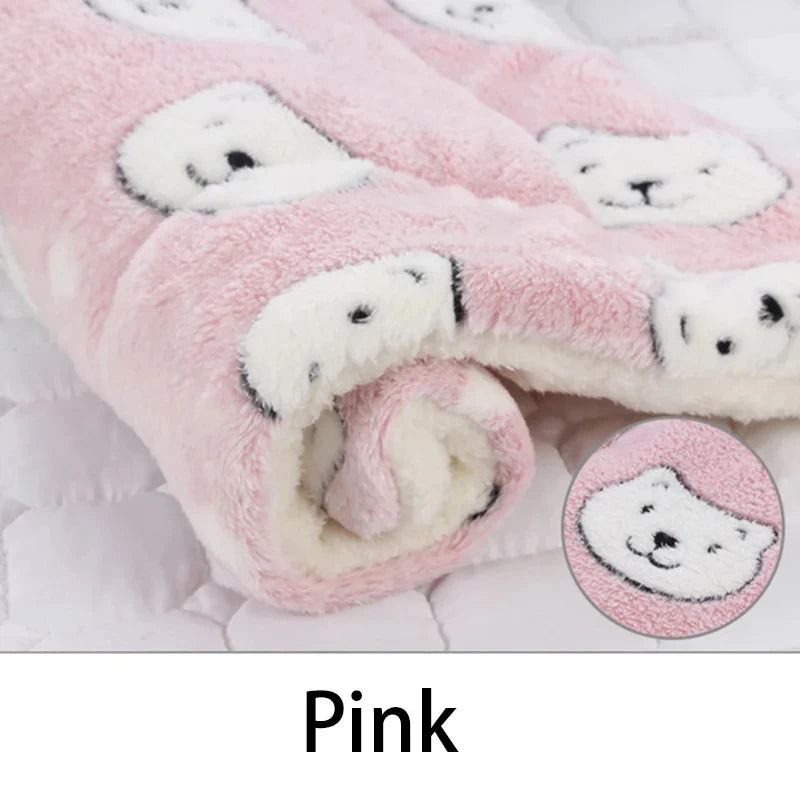 Flannel Dog Sleeping Mat — Soft Washable Blanket Bed for All Seasons