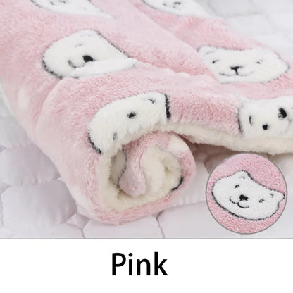 Flannel Dog Sleeping Mat — Soft Washable Blanket Bed for All Seasons