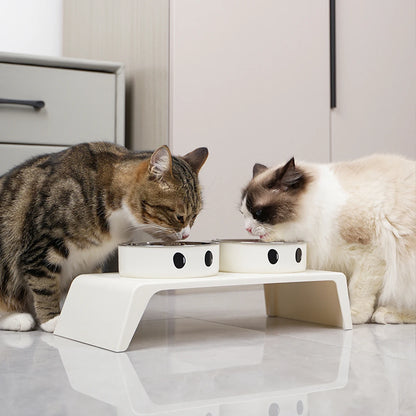 Elevated Double Bowl Stand — Raised Stainless Steel Feeder for Dogs & Cats