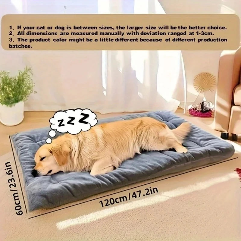 Large Plush Dog Sofa Bed — Thickened Orthopedic Comfort Mat for All Breeds