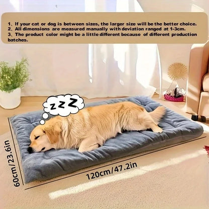 Large Plush Dog Sofa Bed — Thickened Orthopedic Comfort Mat for All Breeds