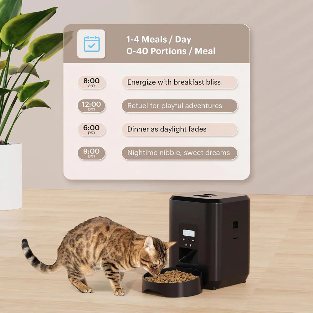Smart Automatic Pet Feeder — Timed Portion Control for Dogs & Cats