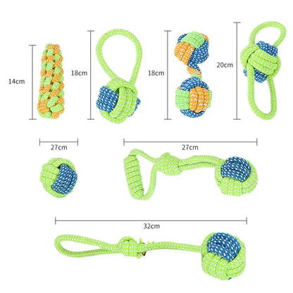 Cotton Rope Dog Toys — Interactive Chew & Tug Set for All Breeds