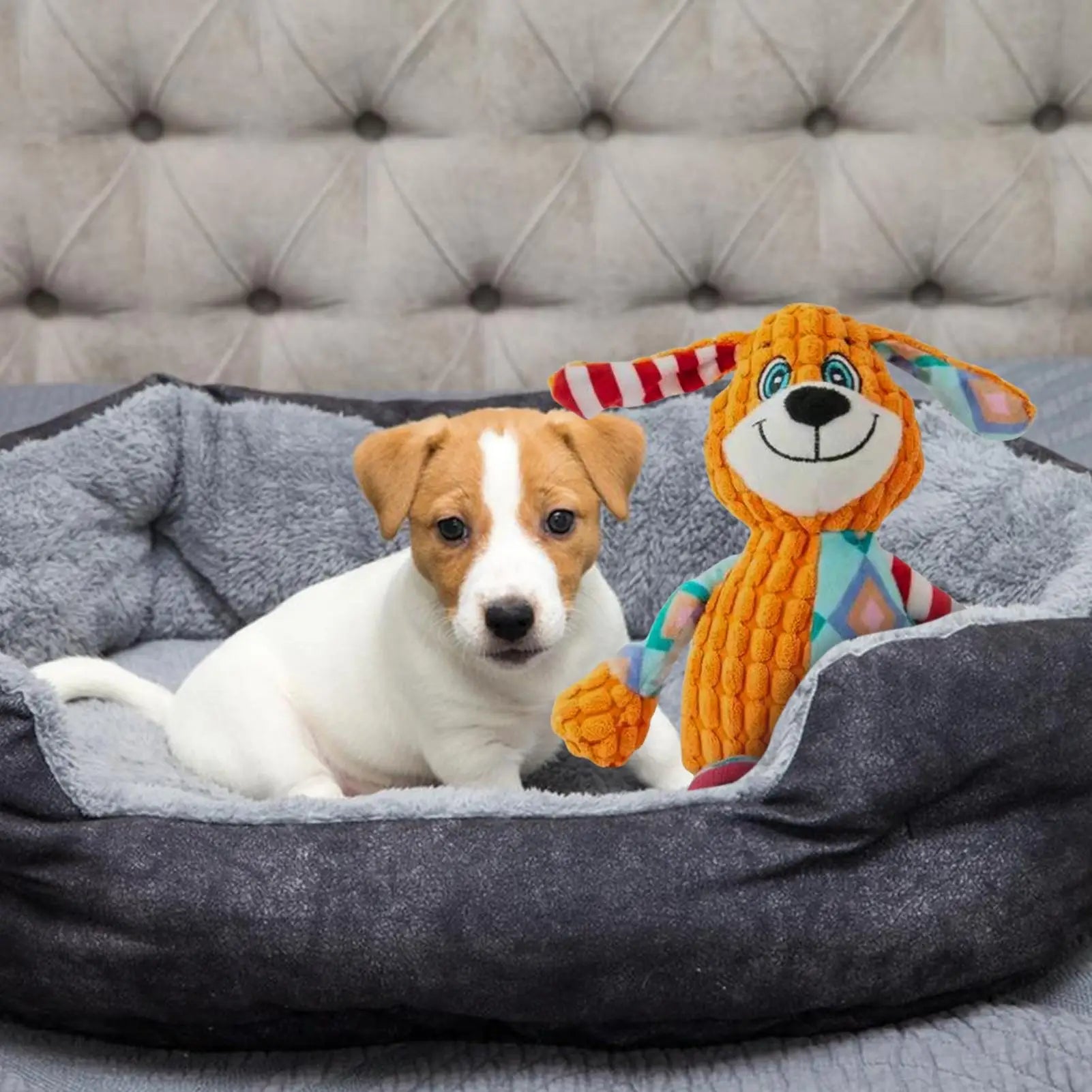 Plush Squeaky Dog Toy — Soft Stuffed Animal for Small & Medium Dogs
