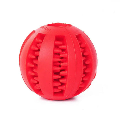 Rubber Chew Ball for Dogs — Treat Dispensing Dental Toy