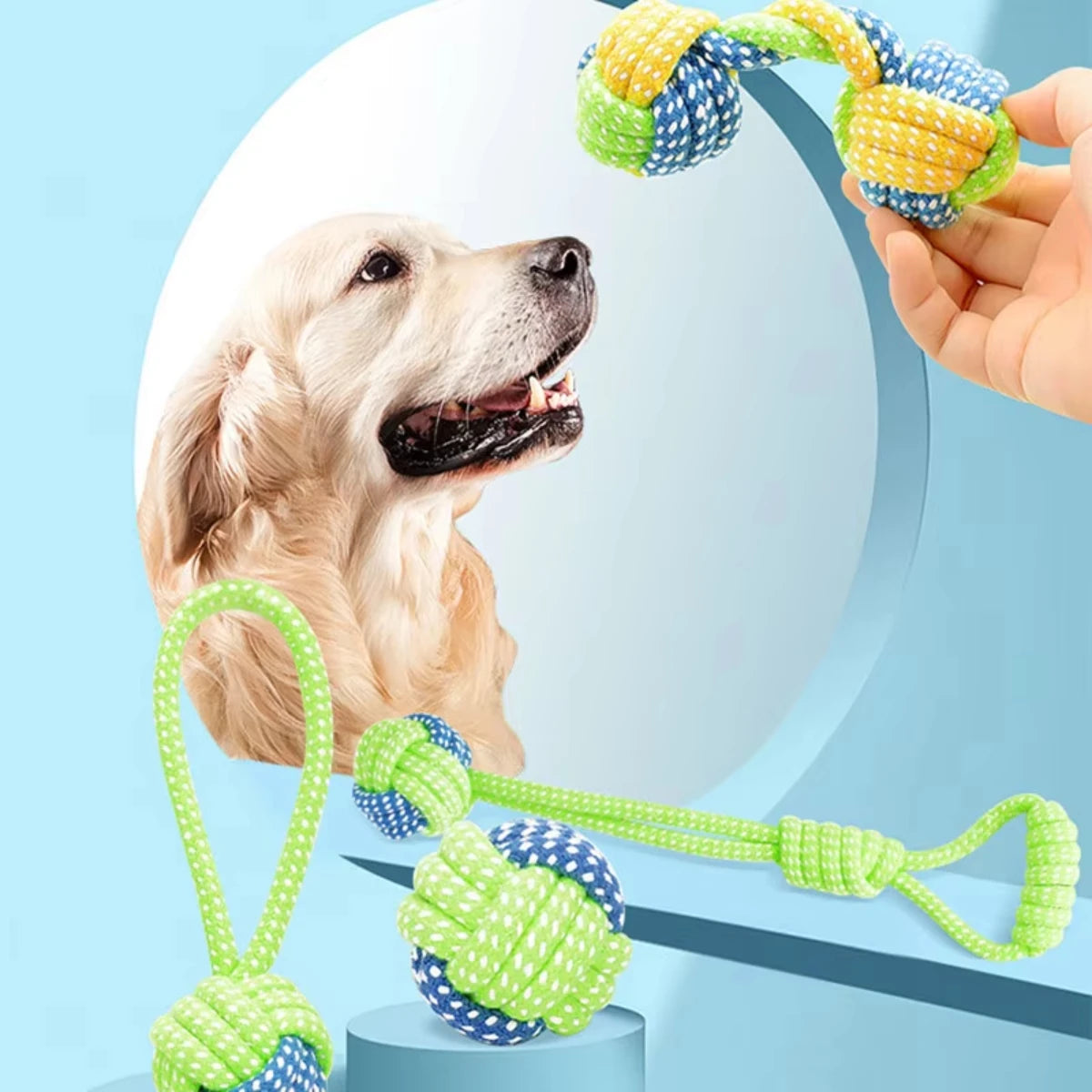Cotton Rope Dog Toys — Interactive Chew & Tug Set for All Breeds