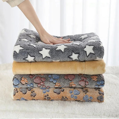 Flannel Dog Sleeping Mat — Soft Washable Blanket Bed for All Seasons