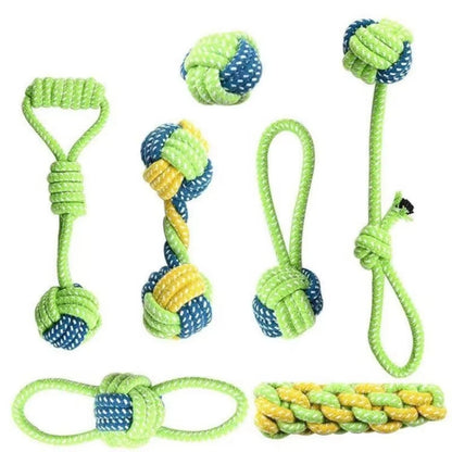 Cotton Rope Dog Toys — Interactive Chew & Tug Set for All Breeds