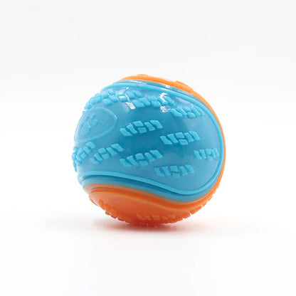 Squeaky TPR Dog Ball — Soft Chew Toy for Teeth Cleaning & Play