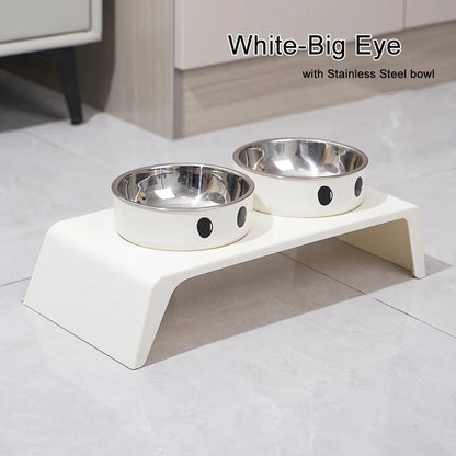 Elevated Double Bowl Stand — Raised Stainless Steel Feeder for Dogs & Cats