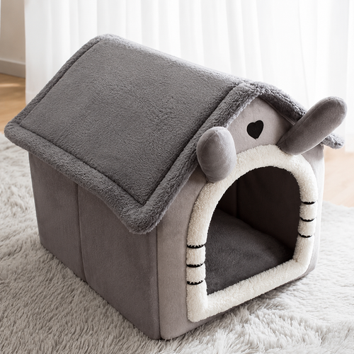 Dog Cave Bed — Cozy Enclosed House-Style Pet Bed for Small Dogs & Cats